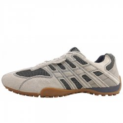 Neu Eingetroffen Geox Herren Snake Original Sportlicher Schnürer In Lt Sand/Dk Grey C5V9F