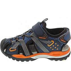 Neu Eingetroffen Geox Borealis Boy Sandale in dk avio - orange