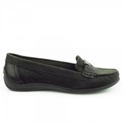 Neu Eingetroffen Geox Damen Da.Moc.Nubuk Schwarz Slipper In Black