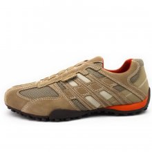 Neu Eingetroffen Geox Herren Snake Slipper In Beige/ Dk. Orange