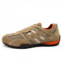 Neu Eingetroffen Geox Herren Snake Slipper In Beige/ Dk. Orange