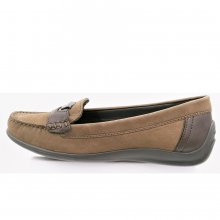 Neu Eingetroffen Geox Damen Nubuk Braun Slipper In Ebony/Black