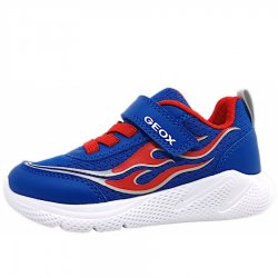 Neu Eingetroffen Geox Sprintstyle Bay Klettschuh in C0833 royal/red