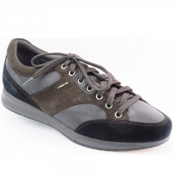Neu Eingetroffen Geox Herren Vel./Leder Schw/Grau Sneaker In Mud/Black