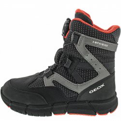 Neu Eingetroffen Geox Flexyper Boy B ABX Klettstiefel in black-orange