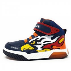 Neu Eingetroffen Geox Jenk Boy Sneaker in C0659 navy/ orange