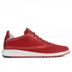 Neu Eingetroffen Geox Herren U Aerantis D - Knitted Text. Sneaker Low In Red