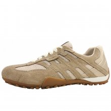 Neu Eingetroffen Geox Damen Snake Original Sportlicher Schnürer In Papyrus/Cream C1S5K