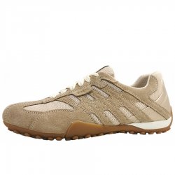 Neu Eingetroffen Geox Damen Snake Original Sportlicher Schnürer In Papyrus/Cream C1S5K