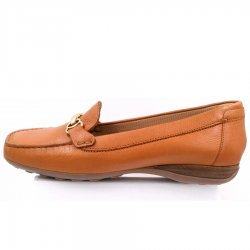 Neu Eingetroffen Geox Damen Mocassin Cognac Slipper In Lt.Brown