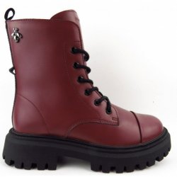 Neu Eingetroffen Geox J MAQUINNENS B - BRUSH SY Stiefel in C7357 DK BURGUNDY