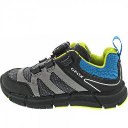 Neu Eingetroffen Geox Flexyper Boy Sneaker in black-lt blue