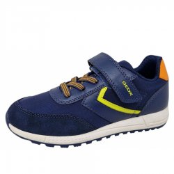 Neu Eingetroffen Geox Alben Klettschuh in navy lime