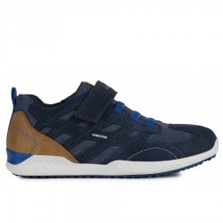 Neu Eingetroffen Geox J SNAKE.2 B. A - SUEDE CANVAS Schnürschuhe in NAVY/ROYAL