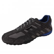 Neu Eingetroffen Geox Herren Snake Sportlicher Schnürer In Graphit Blau