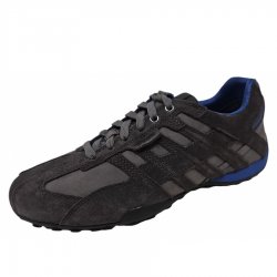 Neu Eingetroffen Geox Herren Snake Sportlicher Schnürer In Graphit Blau