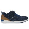 Neu Eingetroffen Geox J SNAKE.2 B. A - SUEDE CANVAS Schnürschuhe in NAVY/ROYAL