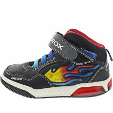 Neu Eingetroffen Geox Inek Klettstiefel in black-red