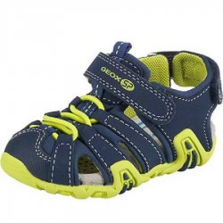 Neu Eingetroffen Geox Sandale navy/lime Sandale in navy/lime