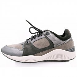 Neu Eingetroffen Geox Damen Velour Grau/Komb. Schnürer In Graphit/Grey