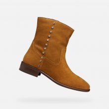 Geox Eliebeth Dame Cowboy Stiefeletten - Cognac