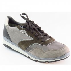 Neu Eingetroffen Geox Herren H.Snikker Grau Schnürer In Grey/Mud