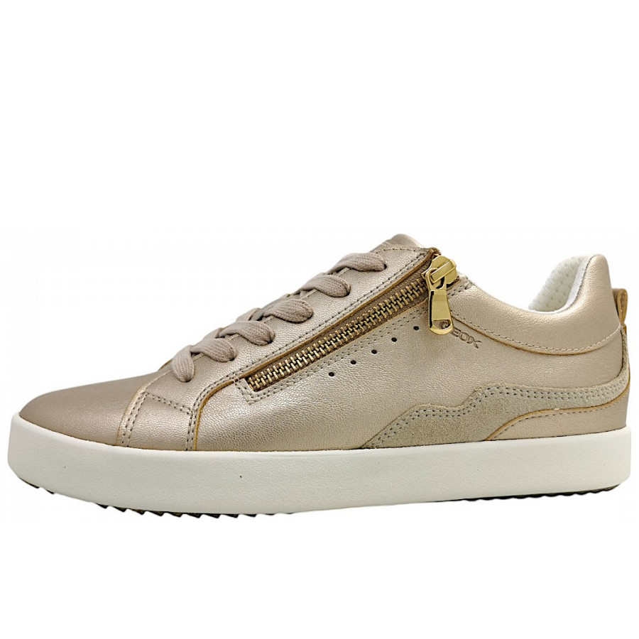 Neu Eingetroffen Geox Damen Blomiee Schnürer In Lt. Gold/Taupe C2Lh6