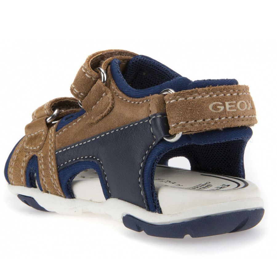 Neu Eingetroffen Geox B SAND.AGASIM B. A - WAX.LE SU Sandalen in CARAMEL/NAVY