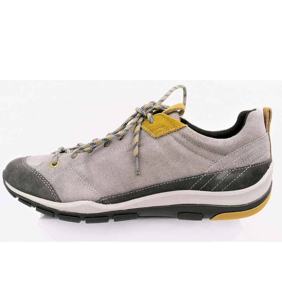 Neu Eingetroffen Geox Damen Velour Grau/Komb. Schnürer In Grey/Anthracit